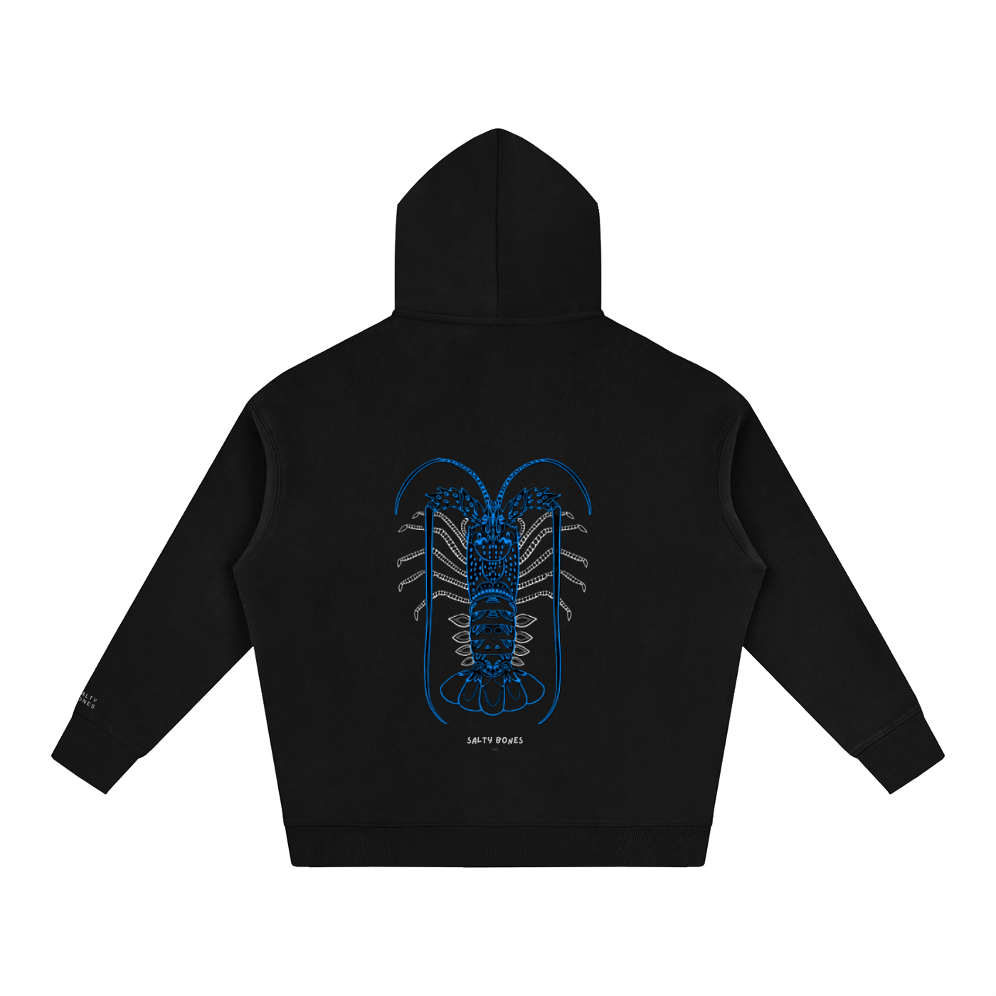 ‘blue’ Oversize Fleeced Hoodie